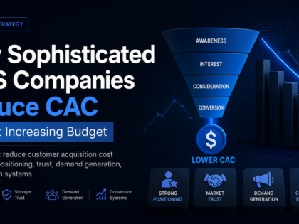 Growth strategy and CAC reduction infographic